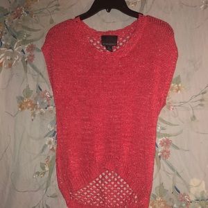 Pink Short sleeve sweater